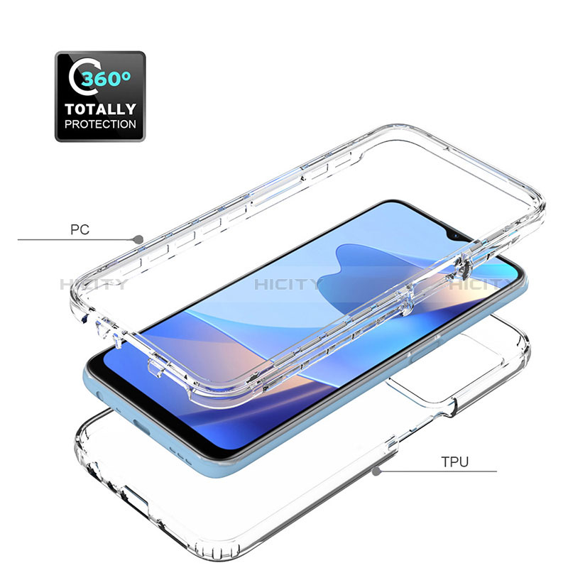 Funda Silicona Carcasa Ultrafina Transparente Goma Frontal y Trasera 360 Grados Gradiente para Oppo A16