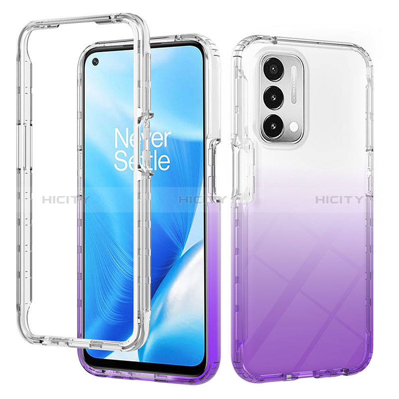 Funda Silicona Carcasa Ultrafina Transparente Goma Frontal y Trasera 360 Grados Gradiente para Oppo A74 5G