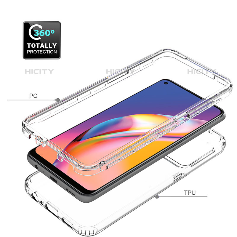 Funda Silicona Carcasa Ultrafina Transparente Goma Frontal y Trasera 360 Grados Gradiente para Oppo F19 Pro