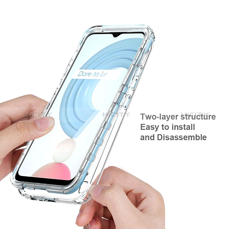 Funda Silicona Carcasa Ultrafina Transparente Goma Frontal y Trasera 360 Grados Gradiente para Realme C21Y