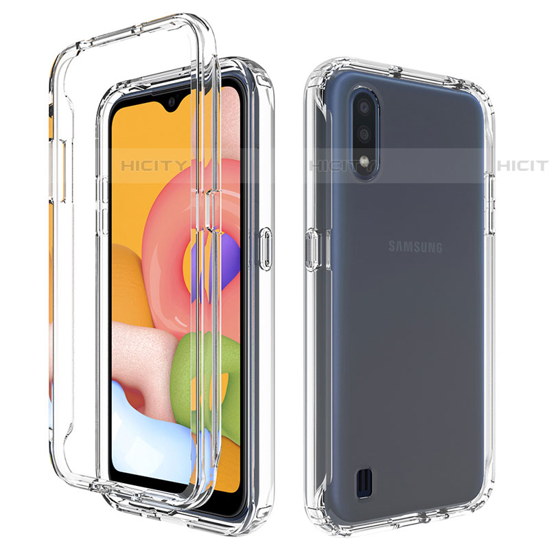 Funda Silicona Carcasa Ultrafina Transparente Goma Frontal y Trasera 360 Grados Gradiente para Samsung Galaxy A01 SM-A015