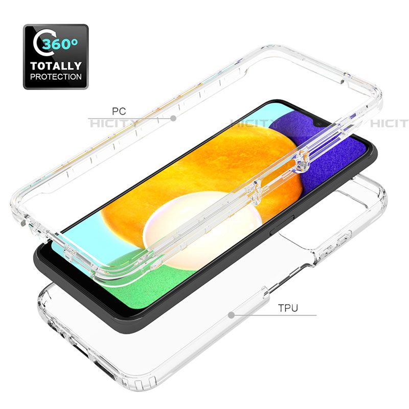 Funda Silicona Carcasa Ultrafina Transparente Goma Frontal y Trasera 360 Grados Gradiente para Samsung Galaxy A03s