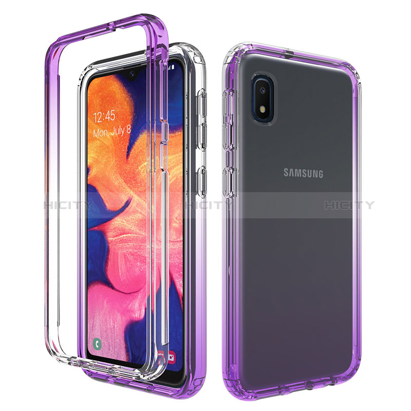 Funda Silicona Carcasa Ultrafina Transparente Goma Frontal y Trasera 360 Grados Gradiente para Samsung Galaxy A10e