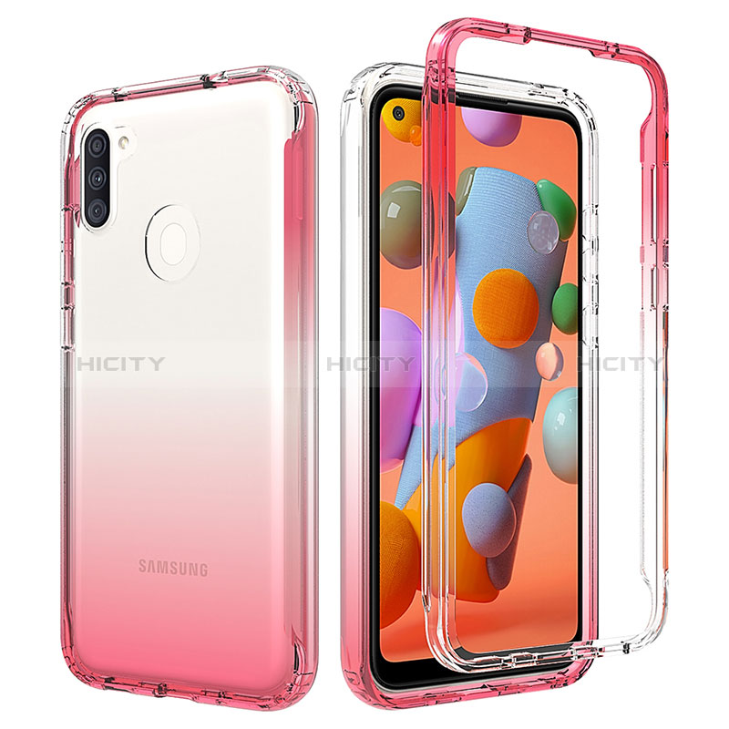 Funda Silicona Carcasa Ultrafina Transparente Goma Frontal y Trasera 360 Grados Gradiente para Samsung Galaxy A11