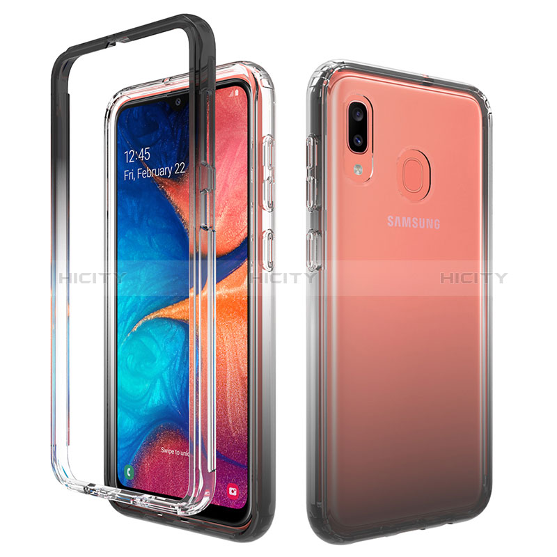 Funda Silicona Carcasa Ultrafina Transparente Goma Frontal y Trasera 360 Grados Gradiente para Samsung Galaxy A20