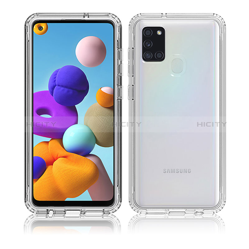 Funda Silicona Carcasa Ultrafina Transparente Goma Frontal y Trasera 360 Grados Gradiente para Samsung Galaxy A21s