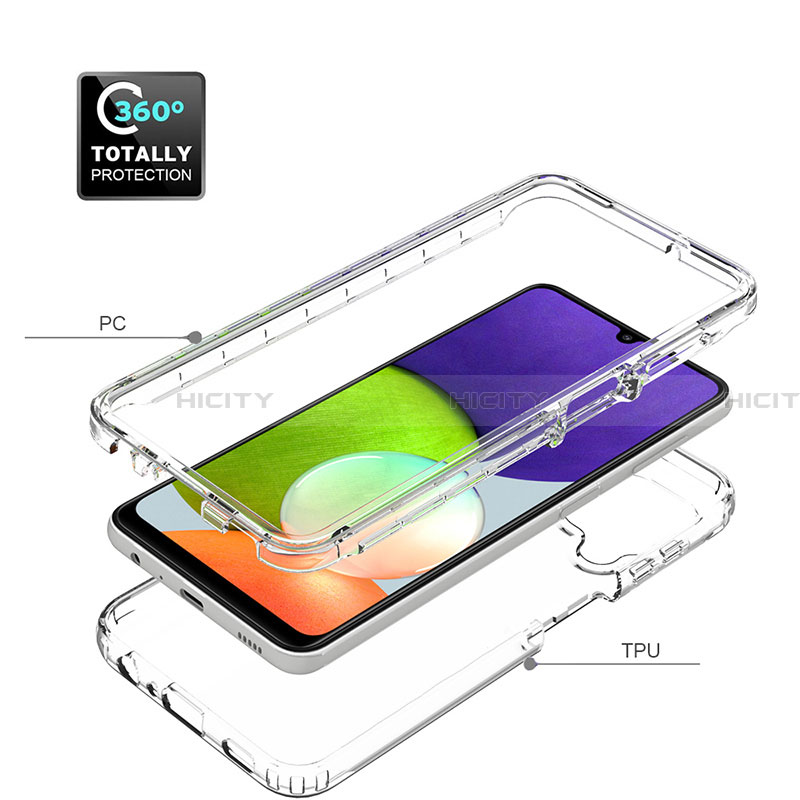 Funda Silicona Carcasa Ultrafina Transparente Goma Frontal y Trasera 360 Grados Gradiente para Samsung Galaxy A22 4G