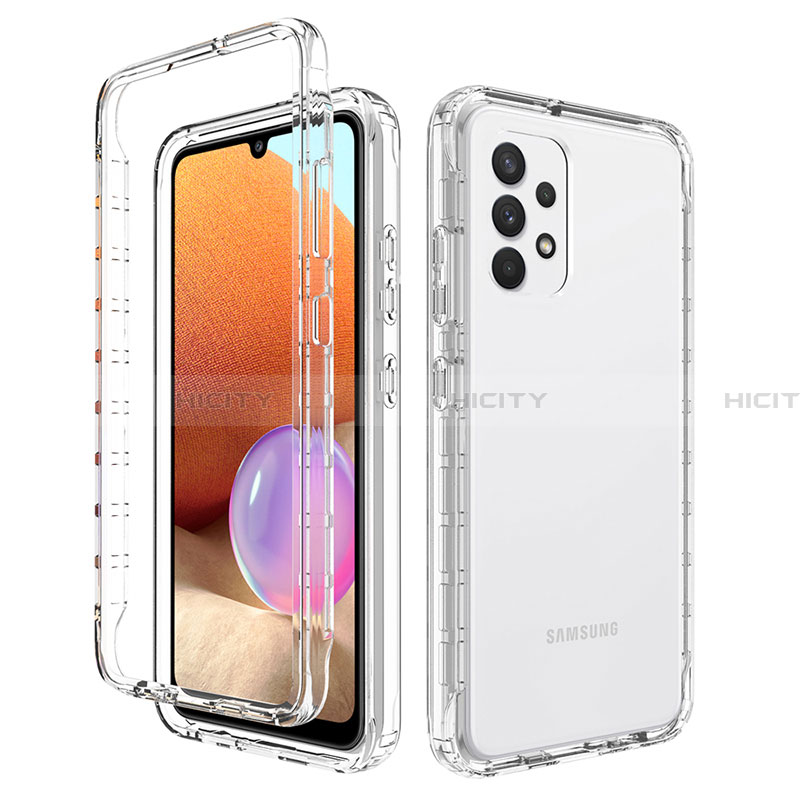 Funda Silicona Carcasa Ultrafina Transparente Goma Frontal y Trasera 360 Grados Gradiente para Samsung Galaxy A32 5G Claro