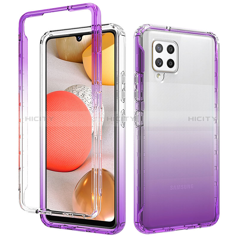 Funda Silicona Carcasa Ultrafina Transparente Goma Frontal y Trasera 360 Grados Gradiente para Samsung Galaxy A42 5G