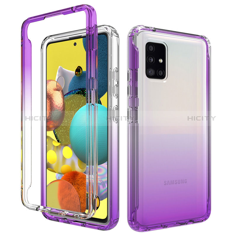 Funda Silicona Carcasa Ultrafina Transparente Goma Frontal y Trasera 360 Grados Gradiente para Samsung Galaxy A51 4G