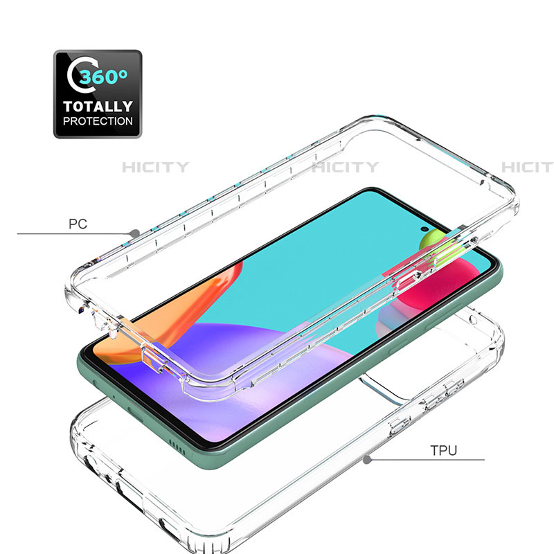 Funda Silicona Carcasa Ultrafina Transparente Goma Frontal y Trasera 360 Grados Gradiente para Samsung Galaxy A52 4G