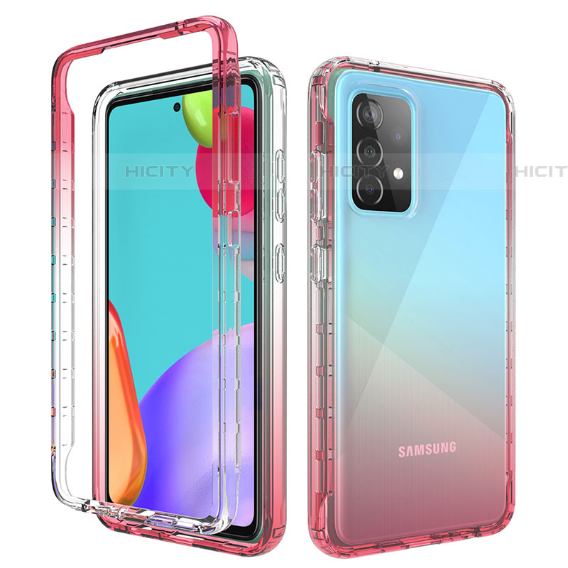 Funda Silicona Carcasa Ultrafina Transparente Goma Frontal y Trasera 360 Grados Gradiente para Samsung Galaxy A52 4G