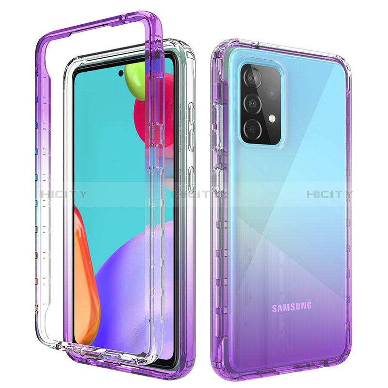 Funda Silicona Carcasa Ultrafina Transparente Goma Frontal y Trasera 360 Grados Gradiente para Samsung Galaxy A52s 5G