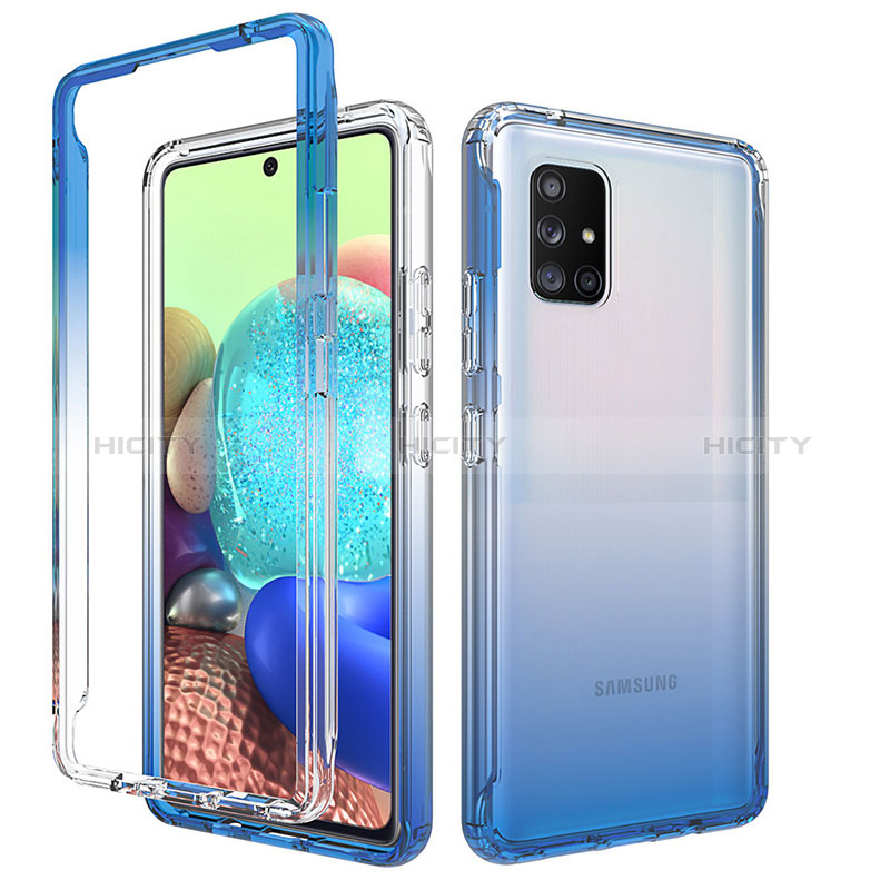 Funda Silicona Carcasa Ultrafina Transparente Goma Frontal y Trasera 360 Grados Gradiente para Samsung Galaxy A71 5G