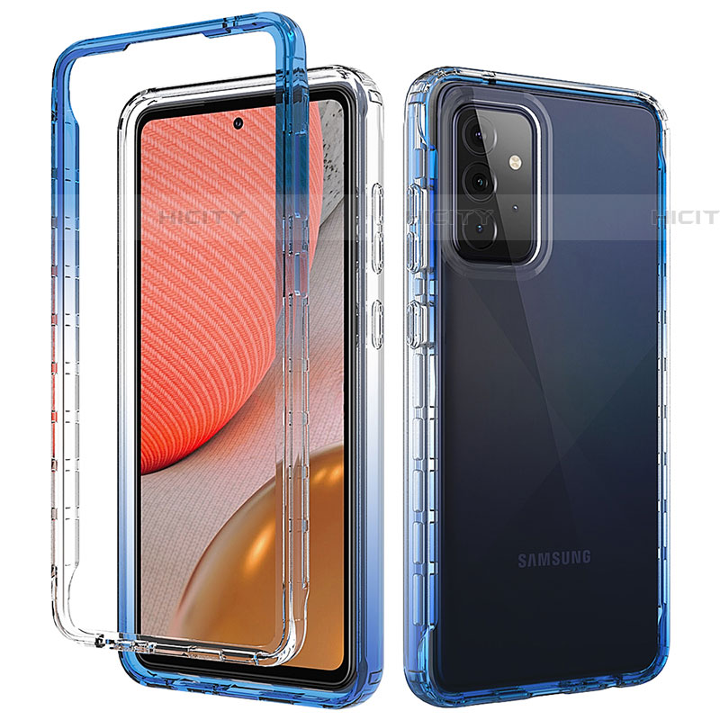 Funda Silicona Carcasa Ultrafina Transparente Goma Frontal y Trasera 360 Grados Gradiente para Samsung Galaxy A72 4G