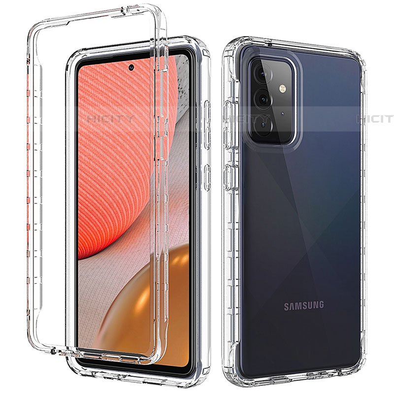 Funda Silicona Carcasa Ultrafina Transparente Goma Frontal y Trasera 360 Grados Gradiente para Samsung Galaxy A72 4G