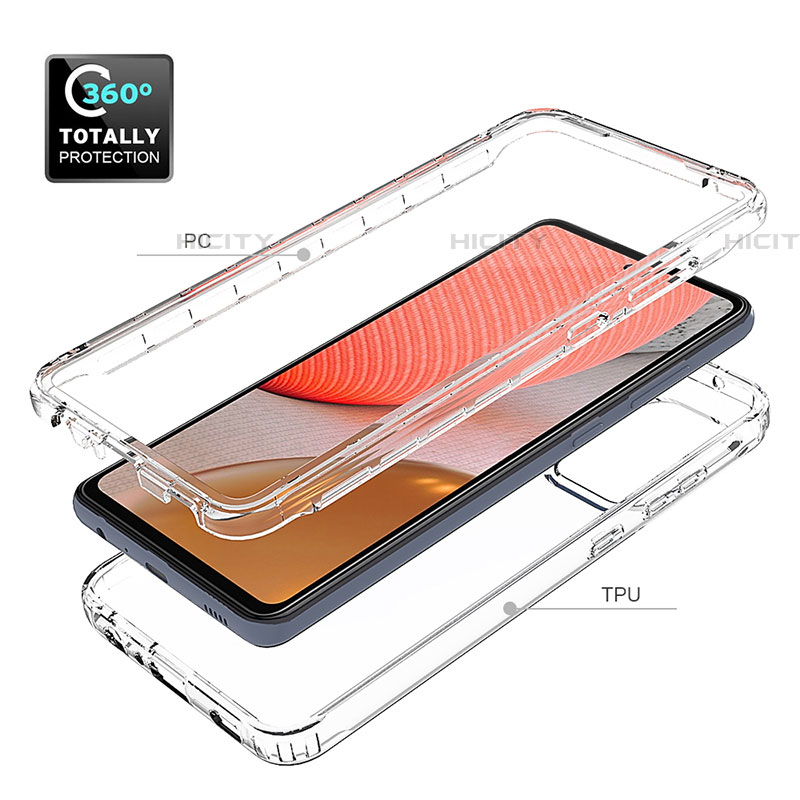 Funda Silicona Carcasa Ultrafina Transparente Goma Frontal y Trasera 360 Grados Gradiente para Samsung Galaxy A72 4G