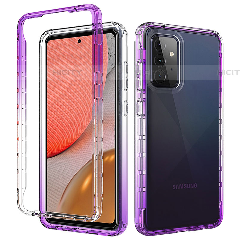 Funda Silicona Carcasa Ultrafina Transparente Goma Frontal y Trasera 360 Grados Gradiente para Samsung Galaxy A72 5G