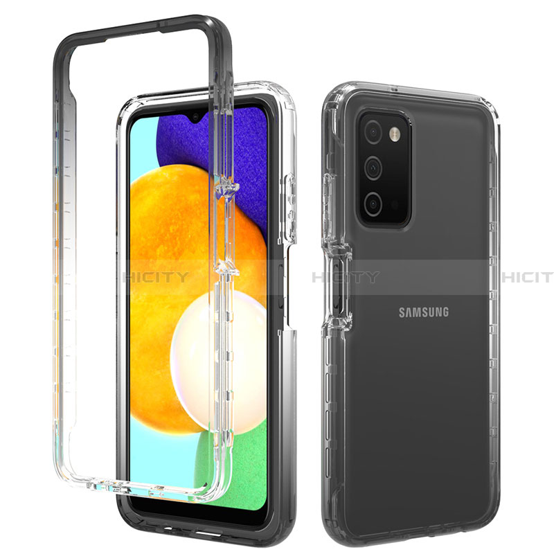 Funda Silicona Carcasa Ultrafina Transparente Goma Frontal y Trasera 360 Grados Gradiente para Samsung Galaxy F02S SM-E025F