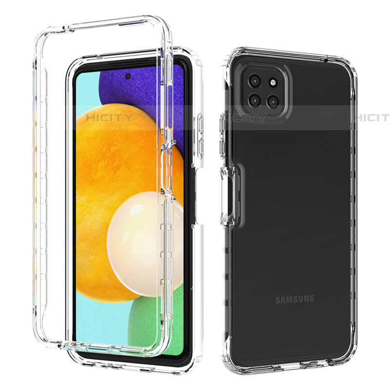 Funda Silicona Carcasa Ultrafina Transparente Goma Frontal y Trasera 360 Grados Gradiente para Samsung Galaxy F42 5G Claro