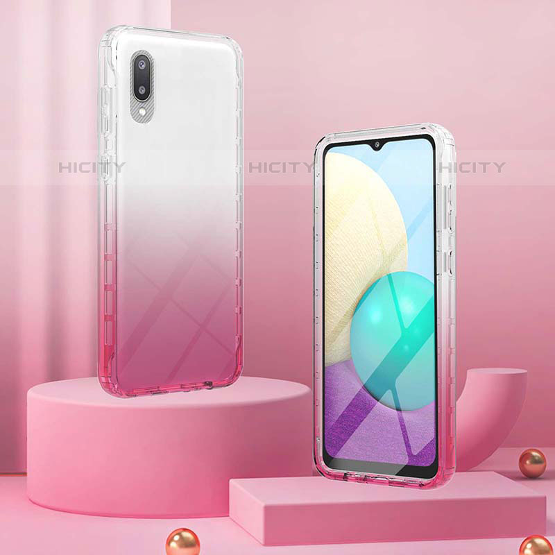 Funda Silicona Carcasa Ultrafina Transparente Goma Frontal y Trasera 360 Grados Gradiente para Samsung Galaxy M02