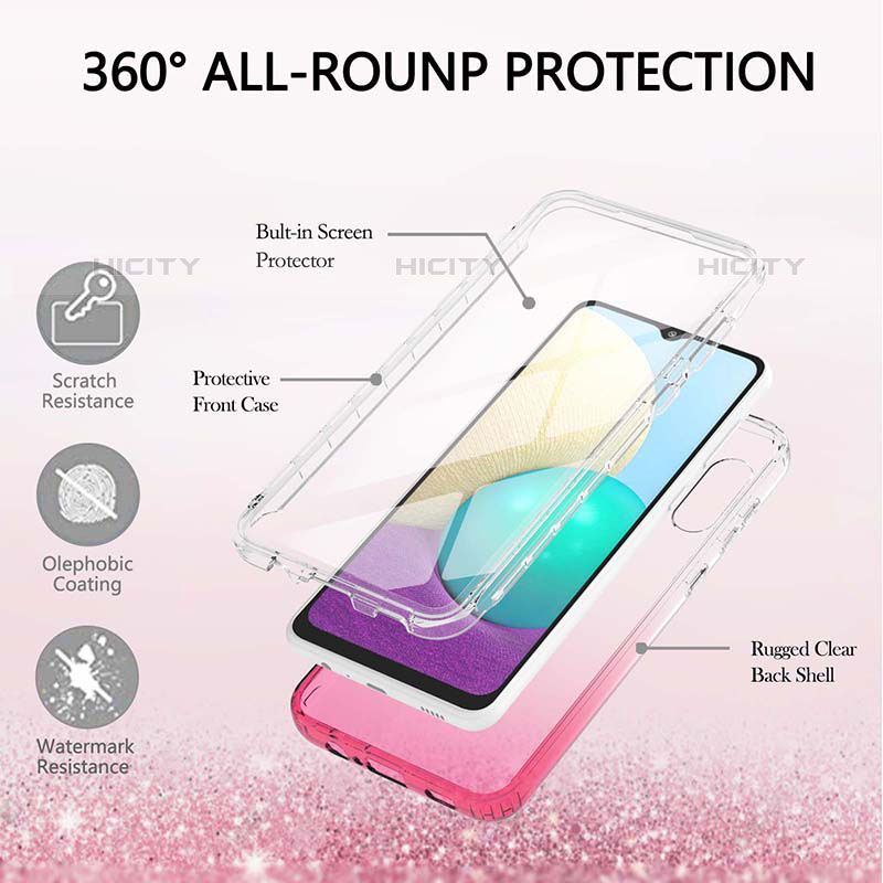 Funda Silicona Carcasa Ultrafina Transparente Goma Frontal y Trasera 360 Grados Gradiente para Samsung Galaxy M02