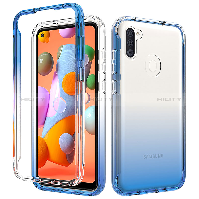 Funda Silicona Carcasa Ultrafina Transparente Goma Frontal y Trasera 360 Grados Gradiente para Samsung Galaxy M11