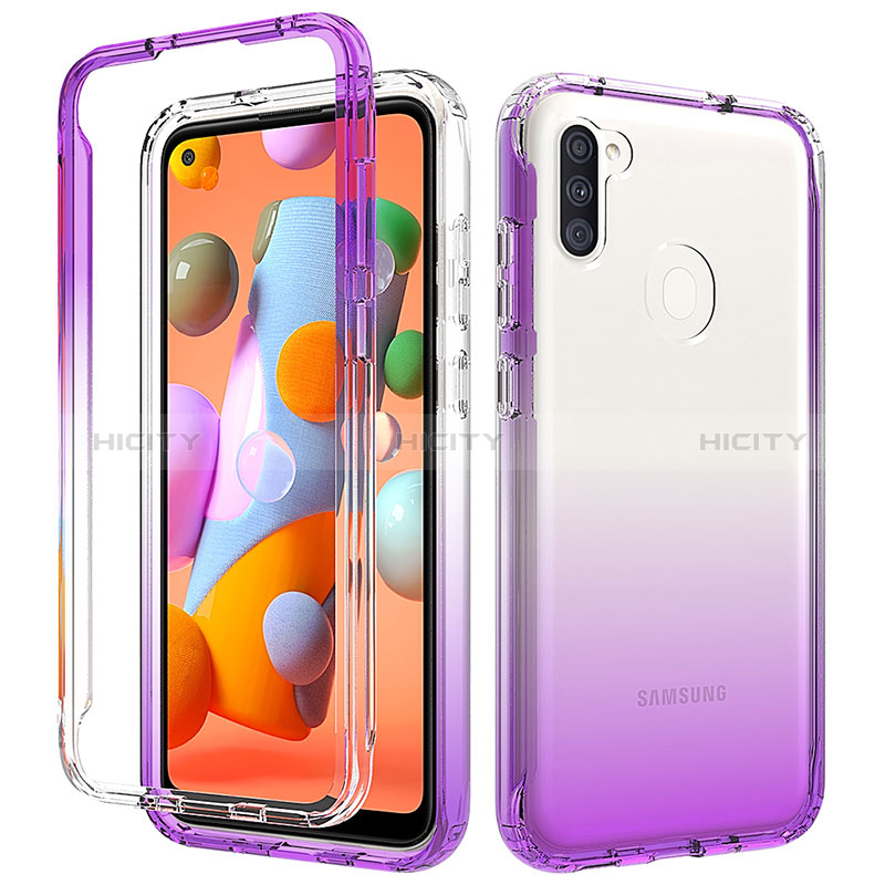 Funda Silicona Carcasa Ultrafina Transparente Goma Frontal y Trasera 360 Grados Gradiente para Samsung Galaxy M11