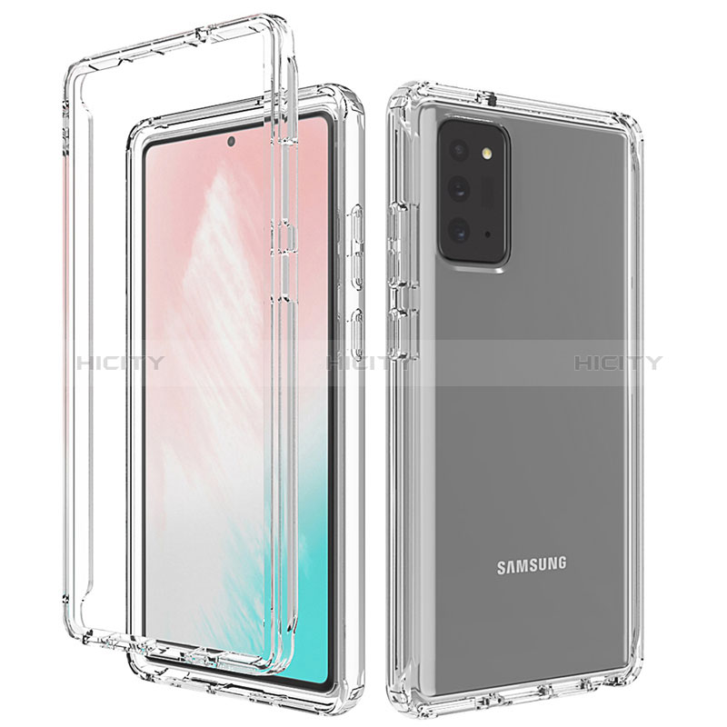 Funda Silicona Carcasa Ultrafina Transparente Goma Frontal y Trasera 360 Grados Gradiente para Samsung Galaxy Note 20 5G Claro