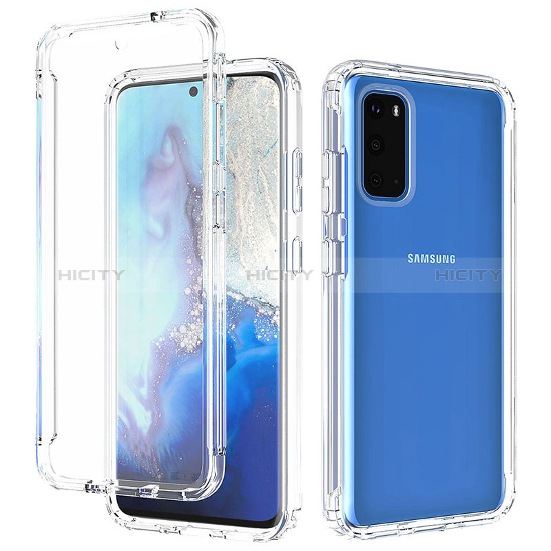 Funda Silicona Carcasa Ultrafina Transparente Goma Frontal y Trasera 360 Grados Gradiente para Samsung Galaxy S20