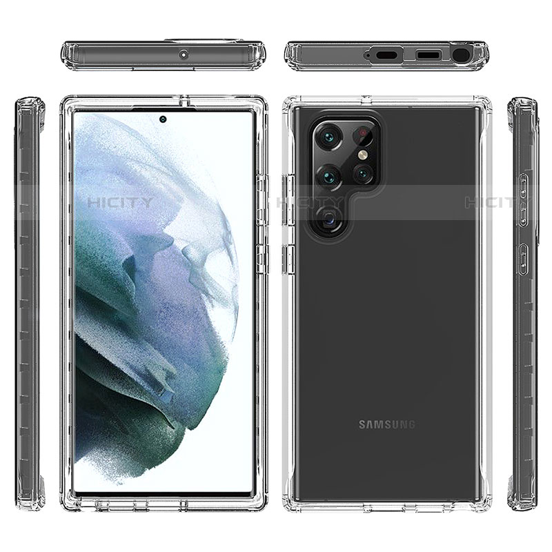 Funda Silicona Carcasa Ultrafina Transparente Goma Frontal y Trasera 360 Grados Gradiente para Samsung Galaxy S21 Ultra 5G