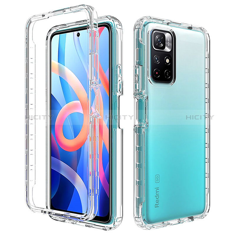 Funda Silicona Carcasa Ultrafina Transparente Goma Frontal y Trasera 360 Grados Gradiente para Xiaomi Poco M4 Pro 5G Claro