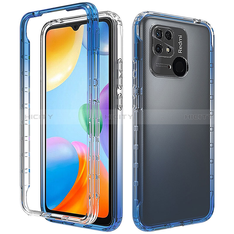 Funda Silicona Carcasa Ultrafina Transparente Goma Frontal y Trasera 360 Grados Gradiente para Xiaomi Redmi 10 India