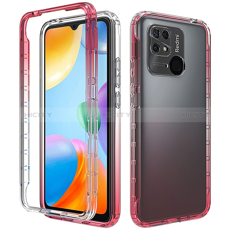 Funda Silicona Carcasa Ultrafina Transparente Goma Frontal y Trasera 360 Grados Gradiente para Xiaomi Redmi 10 India