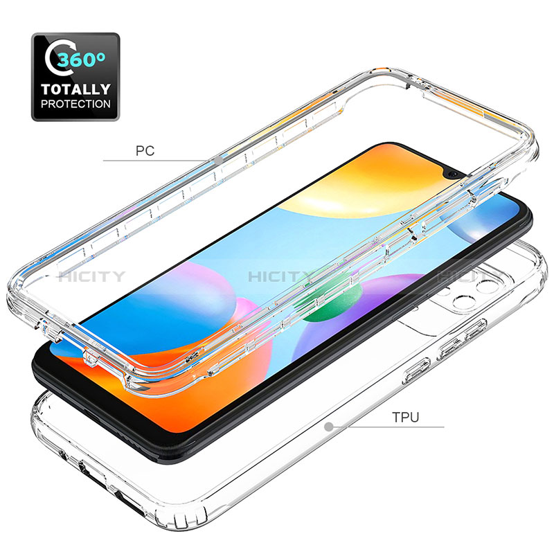 Funda Silicona Carcasa Ultrafina Transparente Goma Frontal y Trasera 360 Grados Gradiente para Xiaomi Redmi 10 India