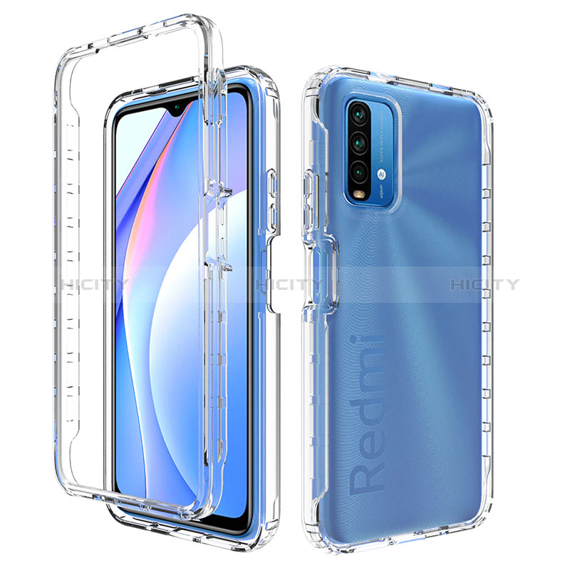 Funda Silicona Carcasa Ultrafina Transparente Goma Frontal y Trasera 360 Grados Gradiente para Xiaomi Redmi 9 Power Claro