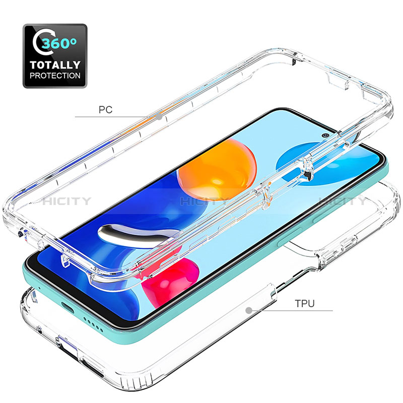 Funda Silicona Carcasa Ultrafina Transparente Goma Frontal y Trasera 360 Grados Gradiente para Xiaomi Redmi Note 11 Pro 4G