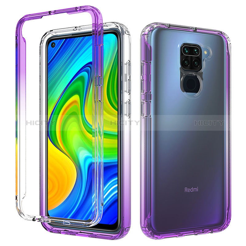 Funda Silicona Carcasa Ultrafina Transparente Goma Frontal y Trasera 360 Grados Gradiente para Xiaomi Redmi Note 9