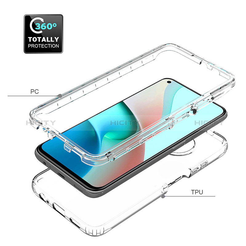 Funda Silicona Carcasa Ultrafina Transparente Goma Frontal y Trasera 360 Grados Gradiente para Xiaomi Redmi Note 9 5G