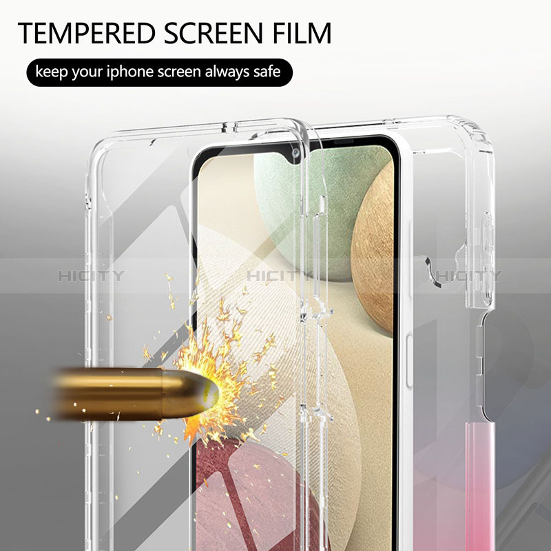 Funda Silicona Carcasa Ultrafina Transparente Goma Frontal y Trasera 360 Grados Gradiente YB1 para Samsung Galaxy A12 5G