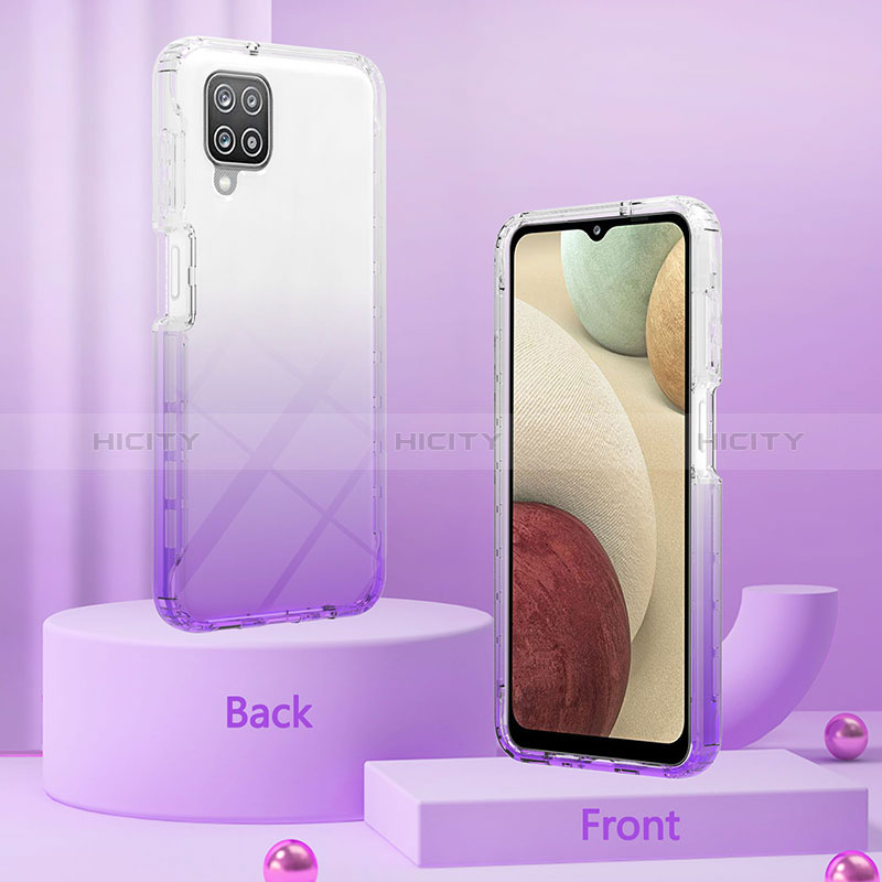 Funda Silicona Carcasa Ultrafina Transparente Goma Frontal y Trasera 360 Grados Gradiente YB2 para Samsung Galaxy A12 5G