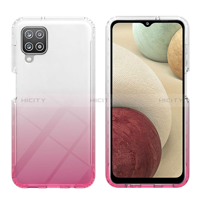 Funda Silicona Carcasa Ultrafina Transparente Goma Frontal y Trasera 360 Grados Gradiente YB2 para Samsung Galaxy F12