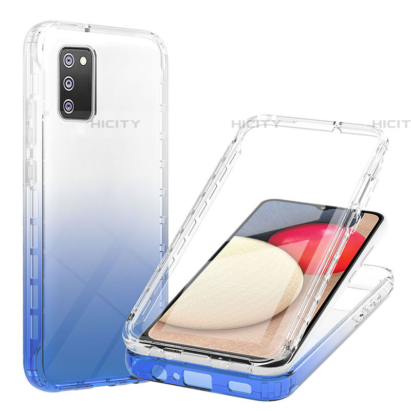 Funda Silicona Carcasa Ultrafina Transparente Goma Frontal y Trasera 360 Grados Gradiente ZJ1 para Samsung Galaxy A03s