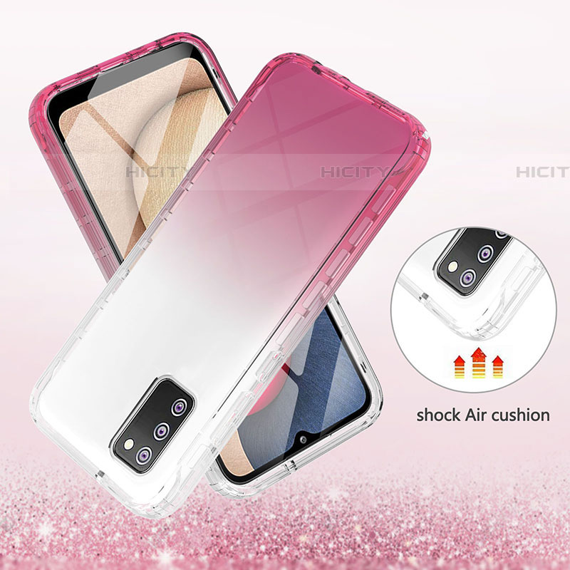 Funda Silicona Carcasa Ultrafina Transparente Goma Frontal y Trasera 360 Grados Gradiente ZJ1 para Samsung Galaxy A03s