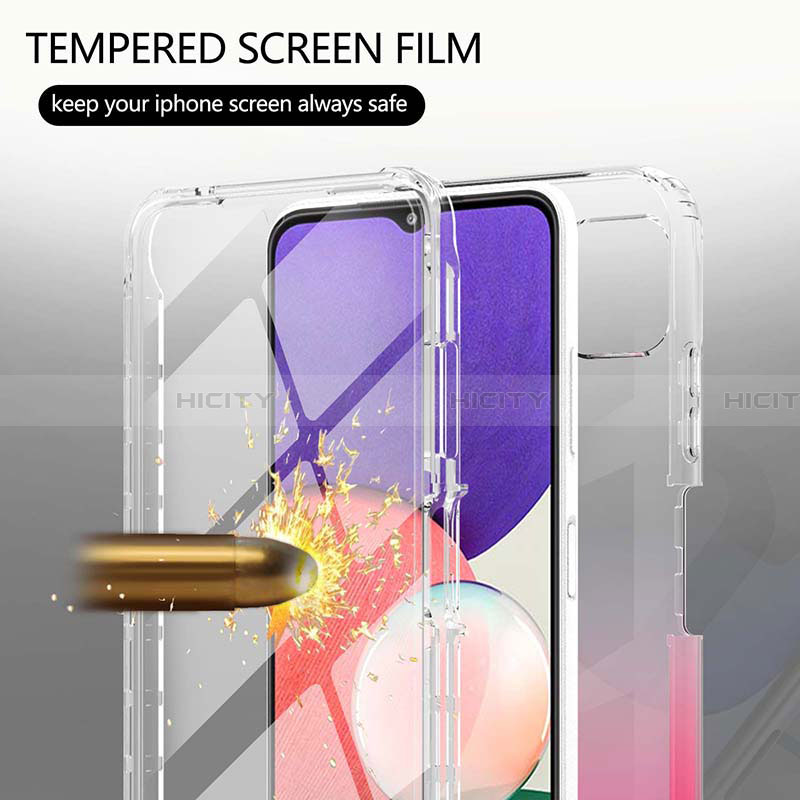 Funda Silicona Carcasa Ultrafina Transparente Goma Frontal y Trasera 360 Grados Gradiente ZJ1 para Samsung Galaxy A22 5G