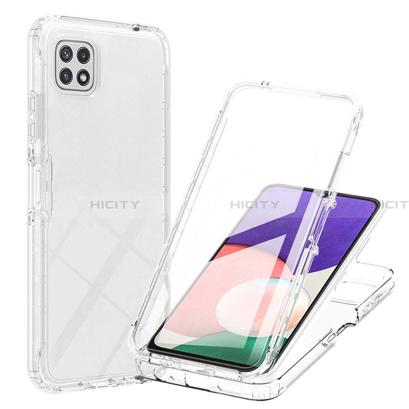 Funda Silicona Carcasa Ultrafina Transparente Goma Frontal y Trasera 360 Grados Gradiente ZJ1 para Samsung Galaxy A22 5G Claro