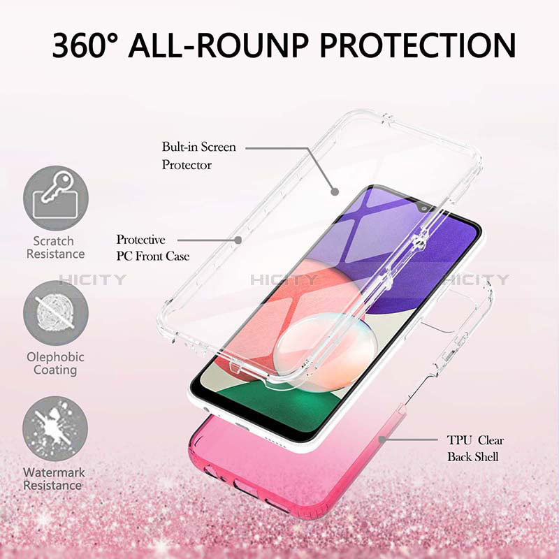 Funda Silicona Carcasa Ultrafina Transparente Goma Frontal y Trasera 360 Grados Gradiente ZJ1 para Samsung Galaxy A22s 5G