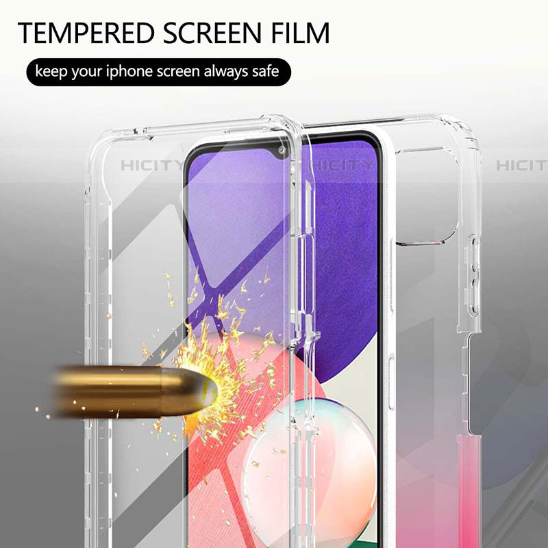 Funda Silicona Carcasa Ultrafina Transparente Goma Frontal y Trasera 360 Grados Gradiente ZJ1 para Samsung Galaxy F42 5G