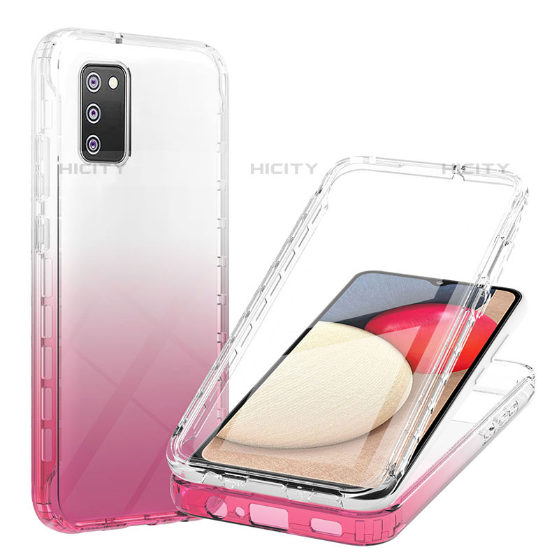 Funda Silicona Carcasa Ultrafina Transparente Goma Frontal y Trasera 360 Grados Gradiente ZJ1 para Samsung Galaxy M02s