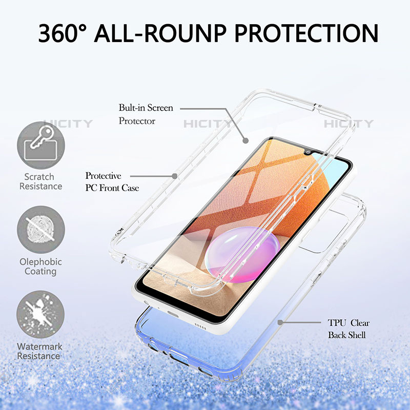 Funda Silicona Carcasa Ultrafina Transparente Goma Frontal y Trasera 360 Grados Gradiente ZJ1 para Samsung Galaxy M32 5G